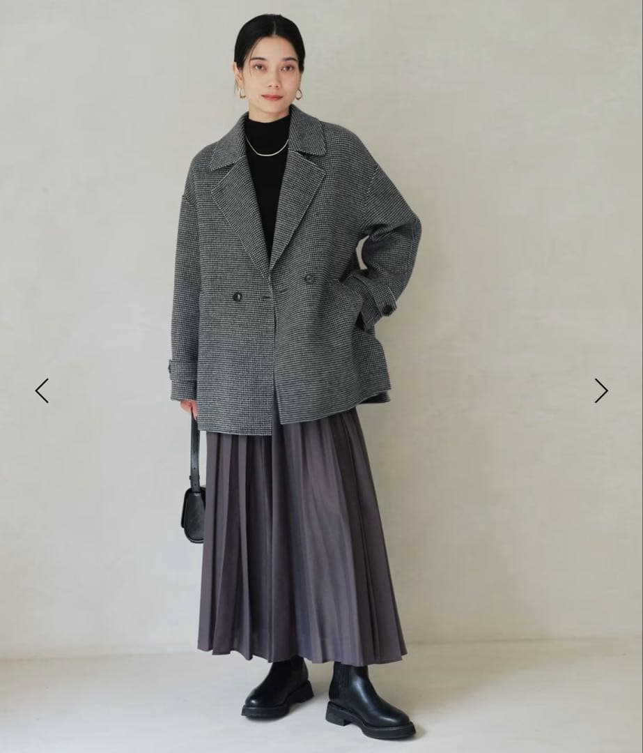 新品 green label relaxing リバーテーラードミドルコート