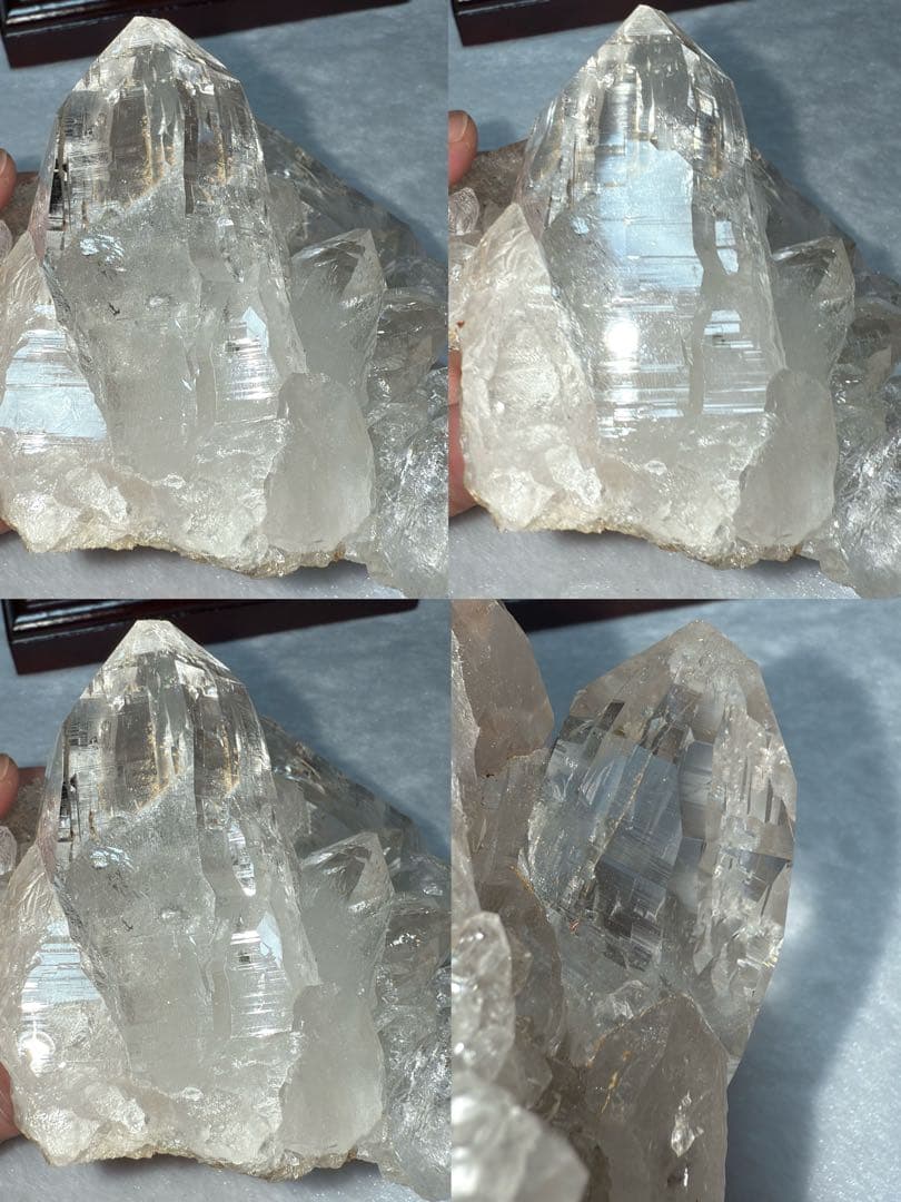 特注手彫台座 最高品質ヒマラヤ山脈ガネーシュヒマール水晶クラスター クローライト