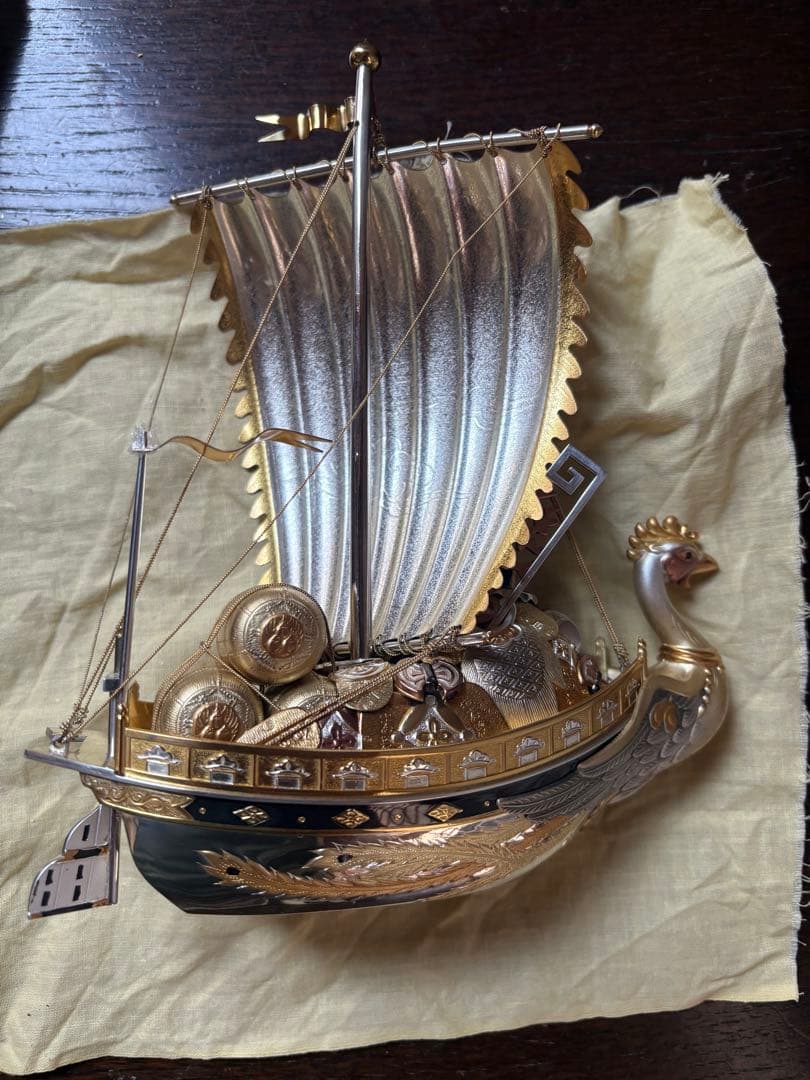 銀製　武比古　宝船 346g