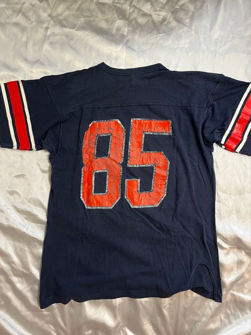 希少　ビッグサイズ　チャンピオン　70S バータグ　フットボールT　Vネック