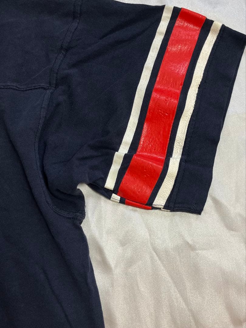 希少　ビッグサイズ　チャンピオン　70S バータグ　フットボールT　Vネック