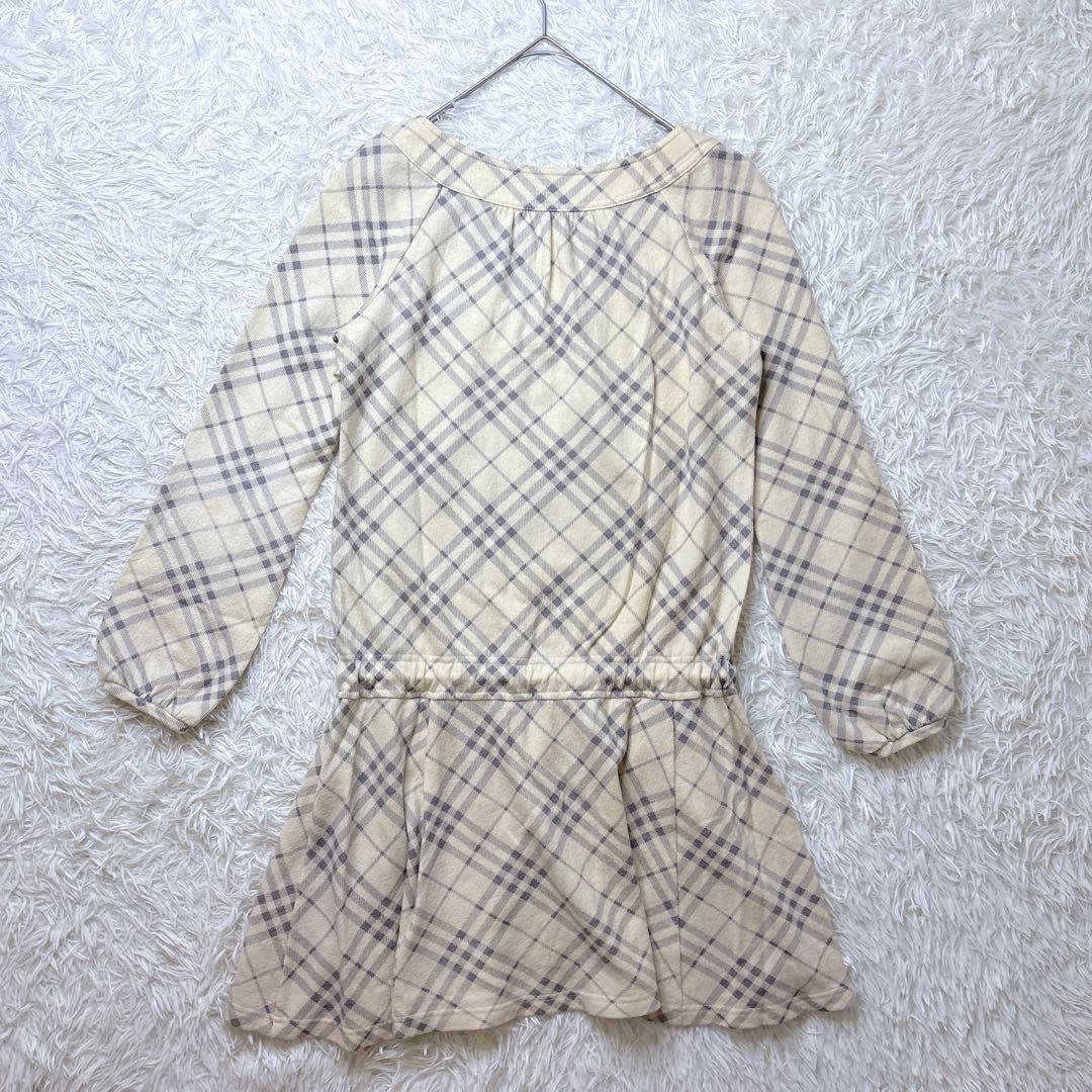 BURBERRY BLUE LABEL ノバチェック ワンピース 38 ロゴ刺繍