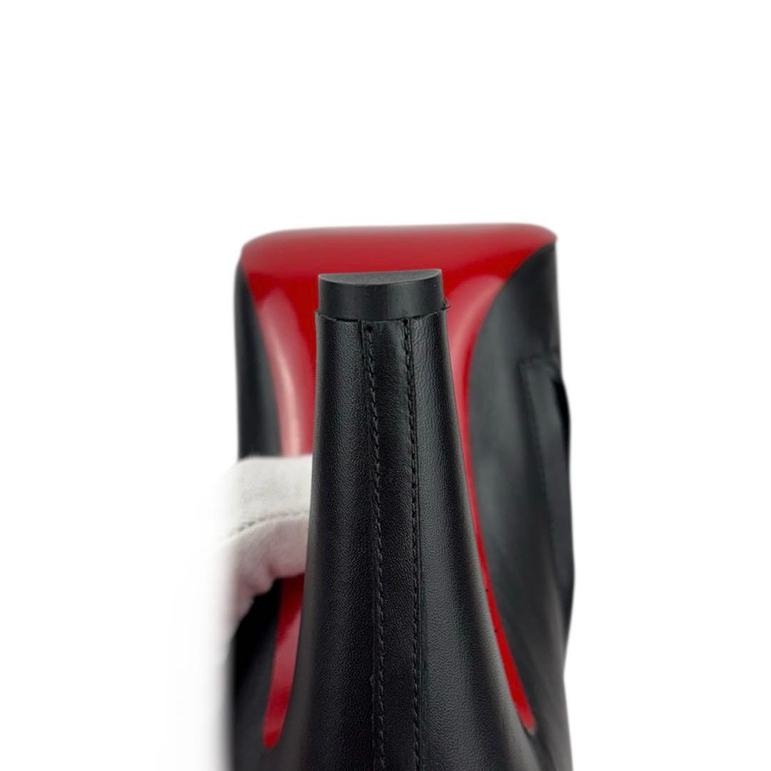 【ほぼ未使用】クリスチャンルブタン　36.5　23.5cm ショートブーツ　黒