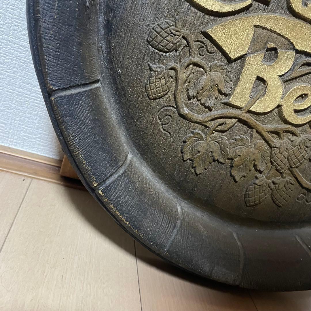 Carlsberg ビールトレイ　アンティーク　樽型壁掛け　看板　インテリア