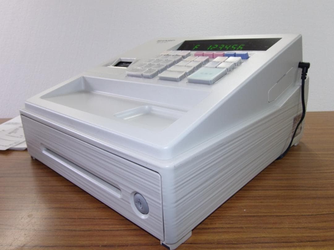 美品317設定無料横型領収証シャープ８部門インボイスレジスターXE-A147