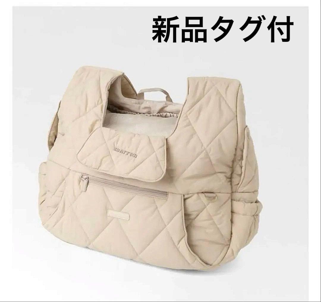 モンシェリ キルティングメッシュ　フロントリュックS ベージュari バッグ　犬