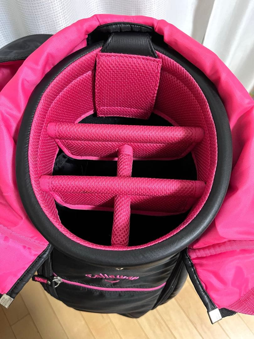 Callaway キャロウェイ ゴルフ キャディバッグ 黒 ピンク レディース