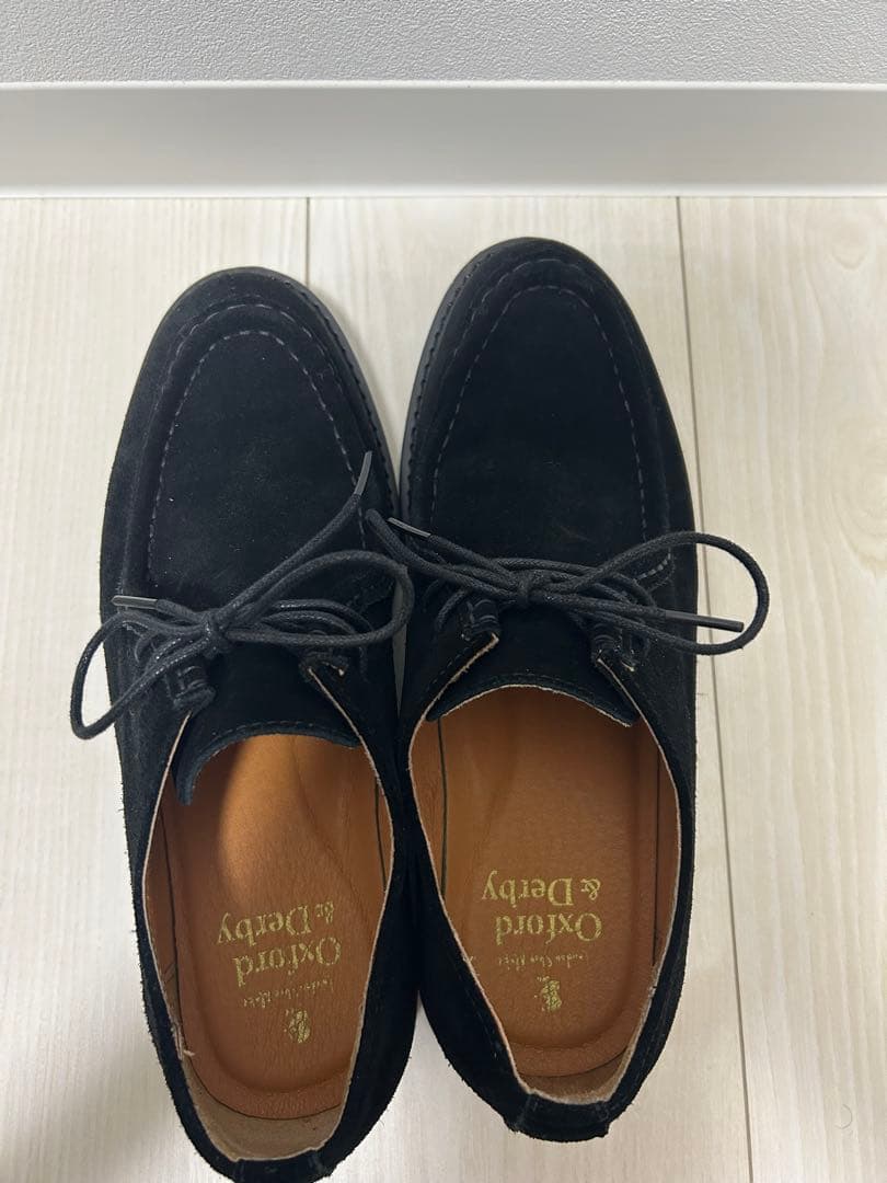 ブラックスエード モカシンシューズ