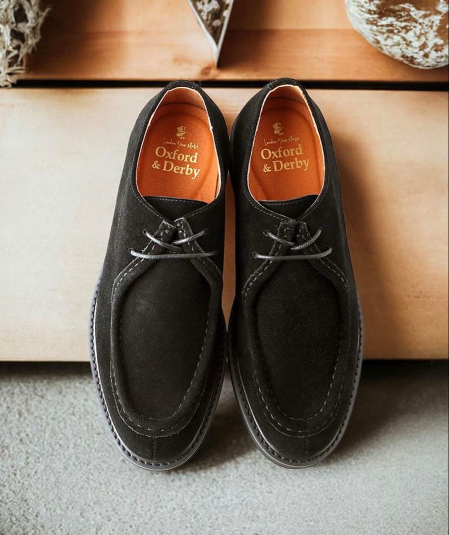 ブラックスエード モカシンシューズ