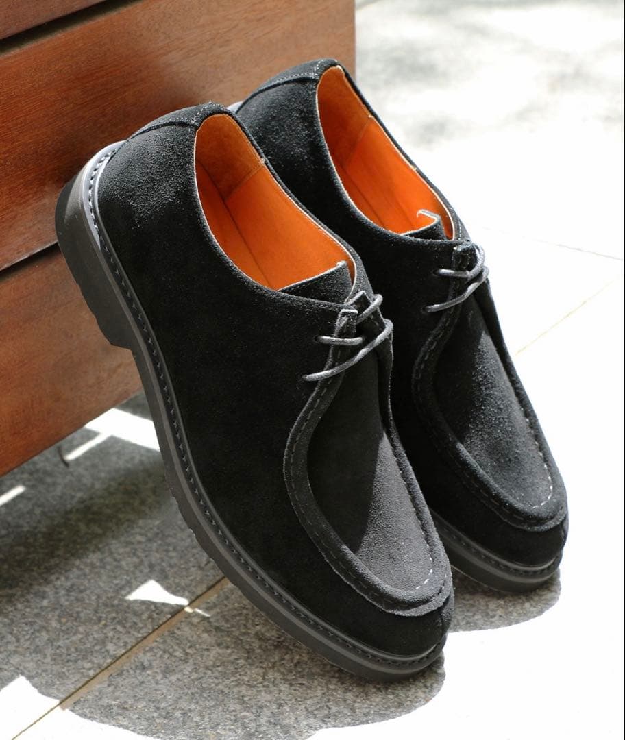 ブラックスエード モカシンシューズ