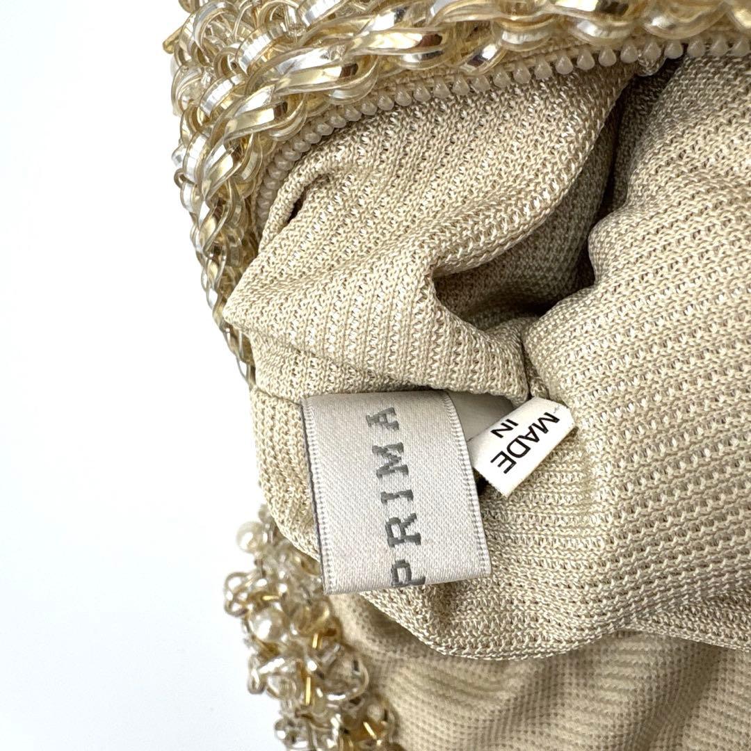 アンテプリマ ワイヤーバッグ ペルラグリッター 3way シャンパンゴールド