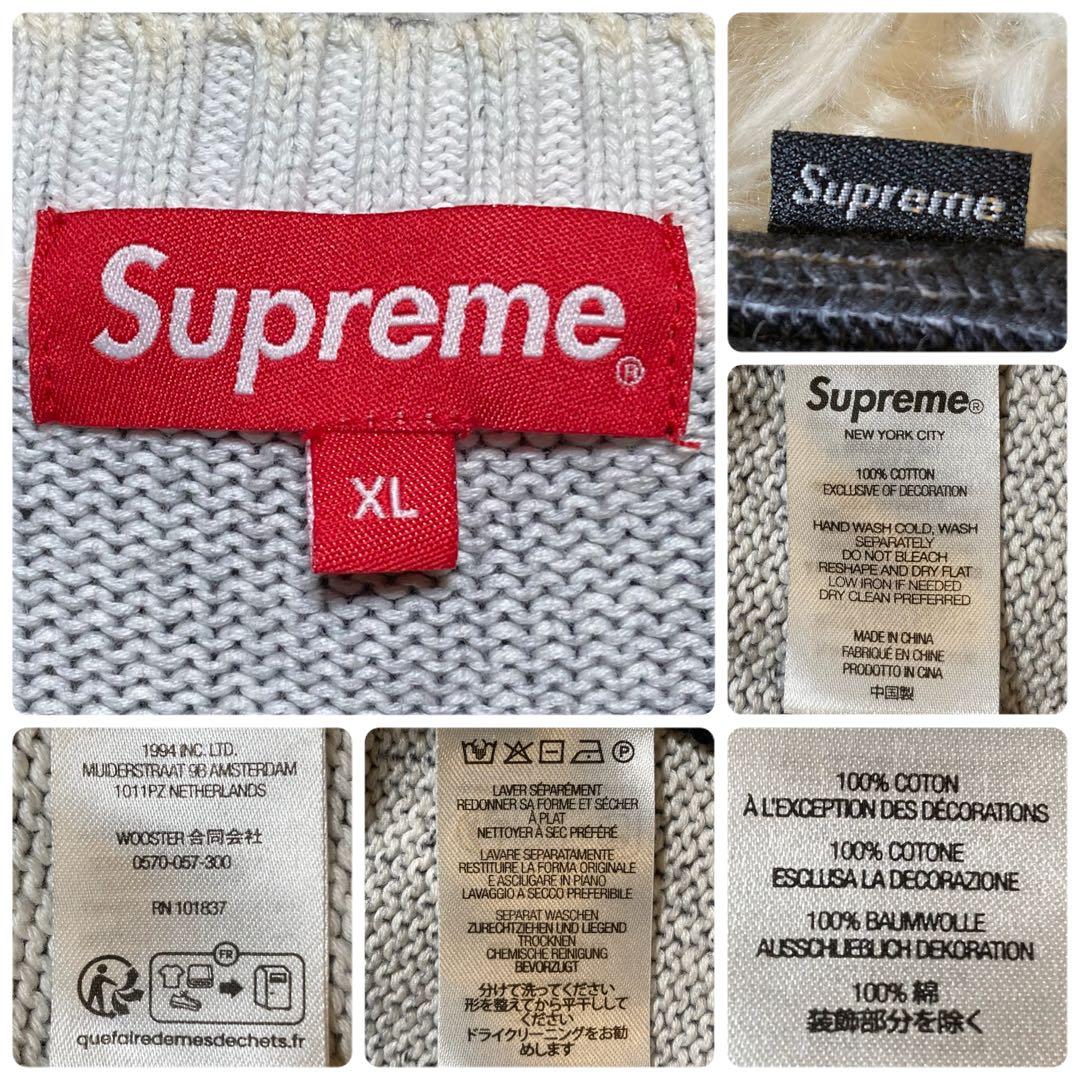 トップス Supreme Printed Washed Sweater Black XL