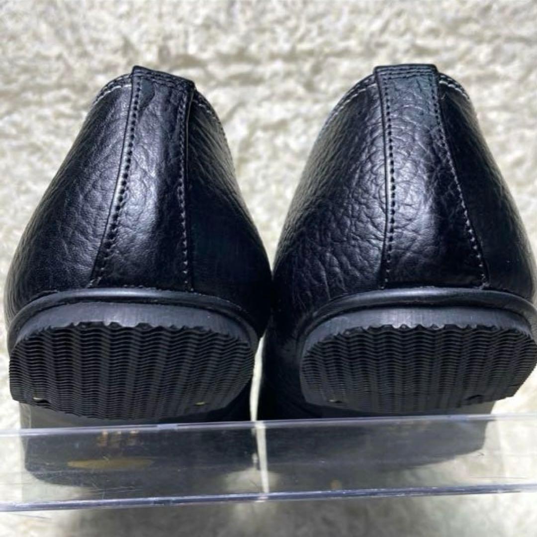 『未使用』MIHAMA ミハマ カッターシューズ リボン フラット パンプス　黒