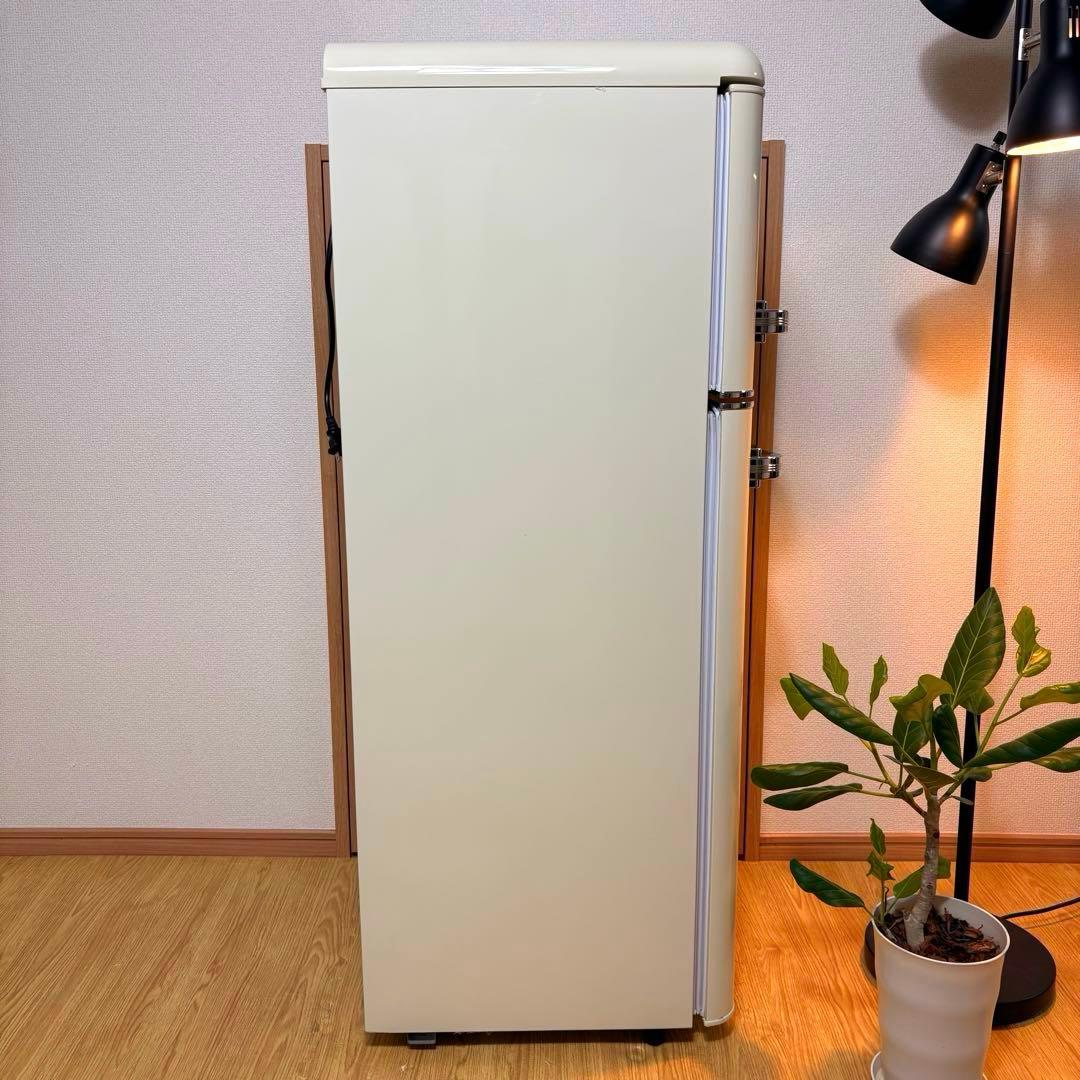 2021年製 冷蔵庫 一人暮らし 単身用 小型 3ヶ月保証 送料無料 レトロ家電
