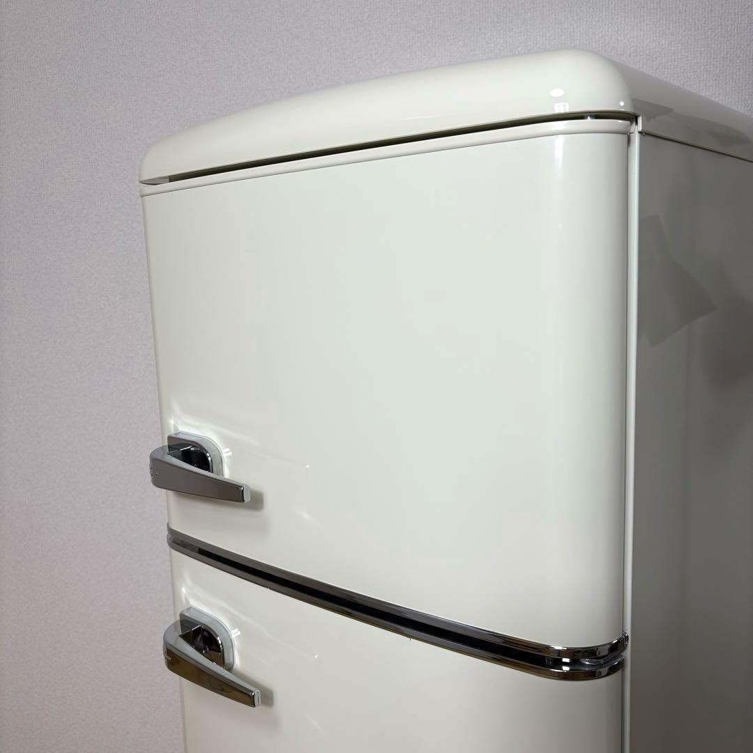 2021年製 冷蔵庫 一人暮らし 単身用 小型 3ヶ月保証 送料無料 レトロ家電