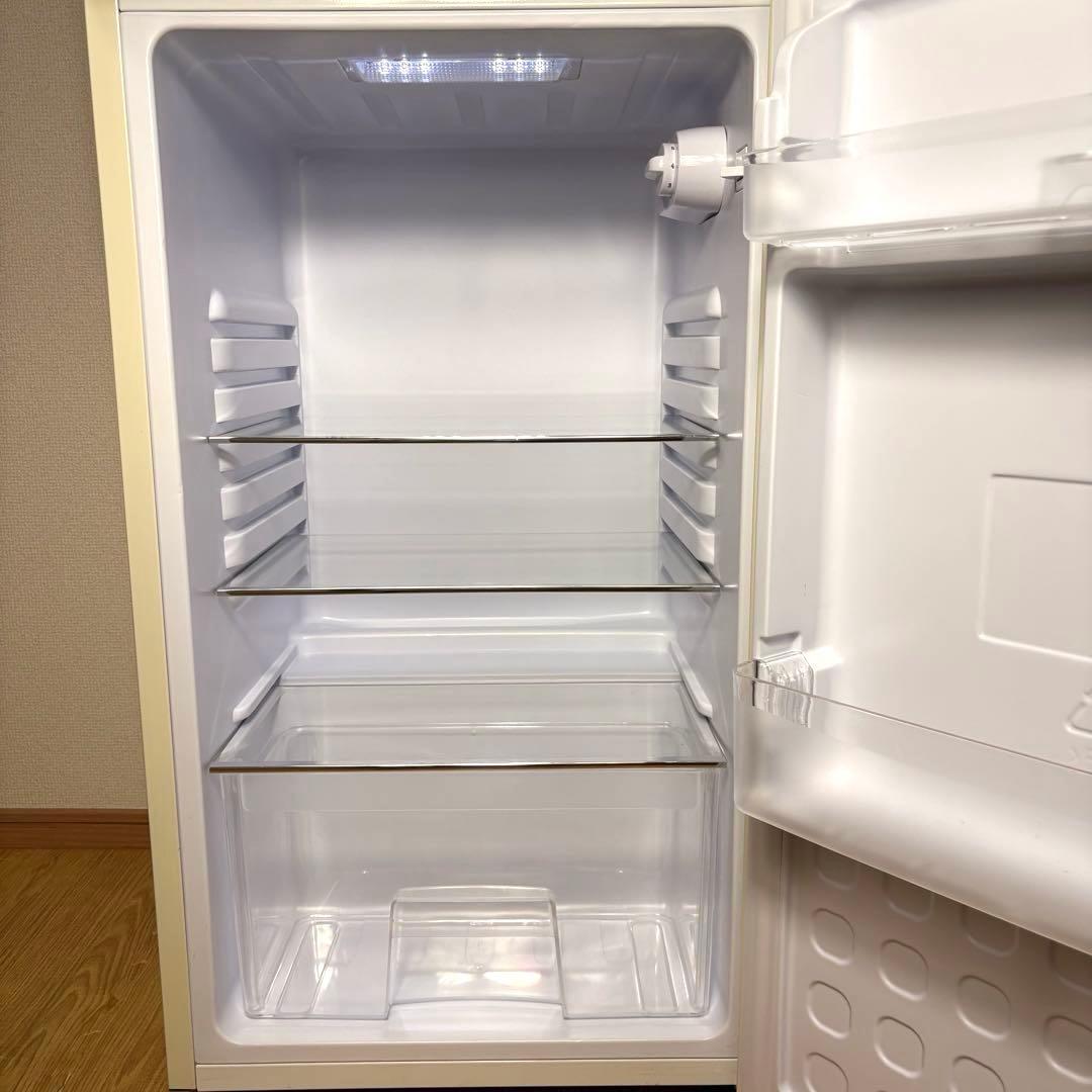 2021年製 冷蔵庫 一人暮らし 単身用 小型 3ヶ月保証 送料無料 レトロ家電