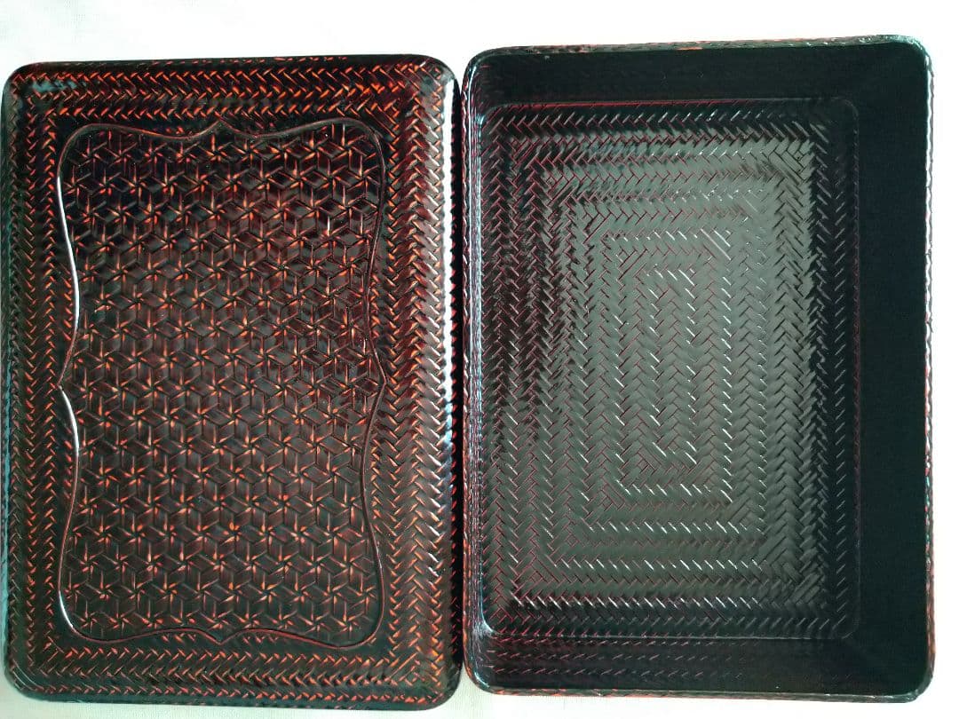 らんたい漆器　文箱　書類入れ　福岡特産　井上らんたい漆器