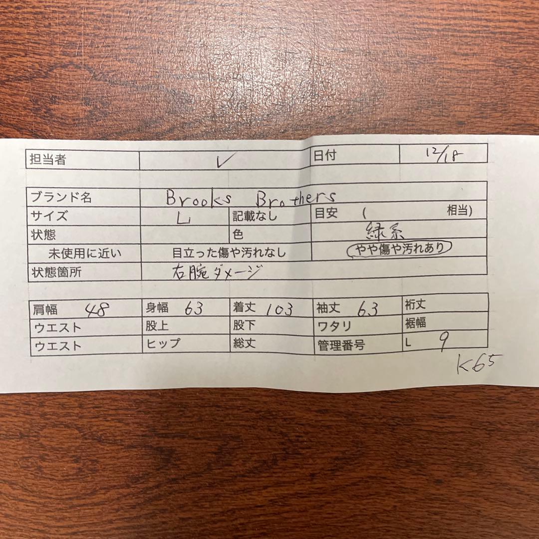 k65 英国製　Brooks Brothers ダッフルコート　L 古着