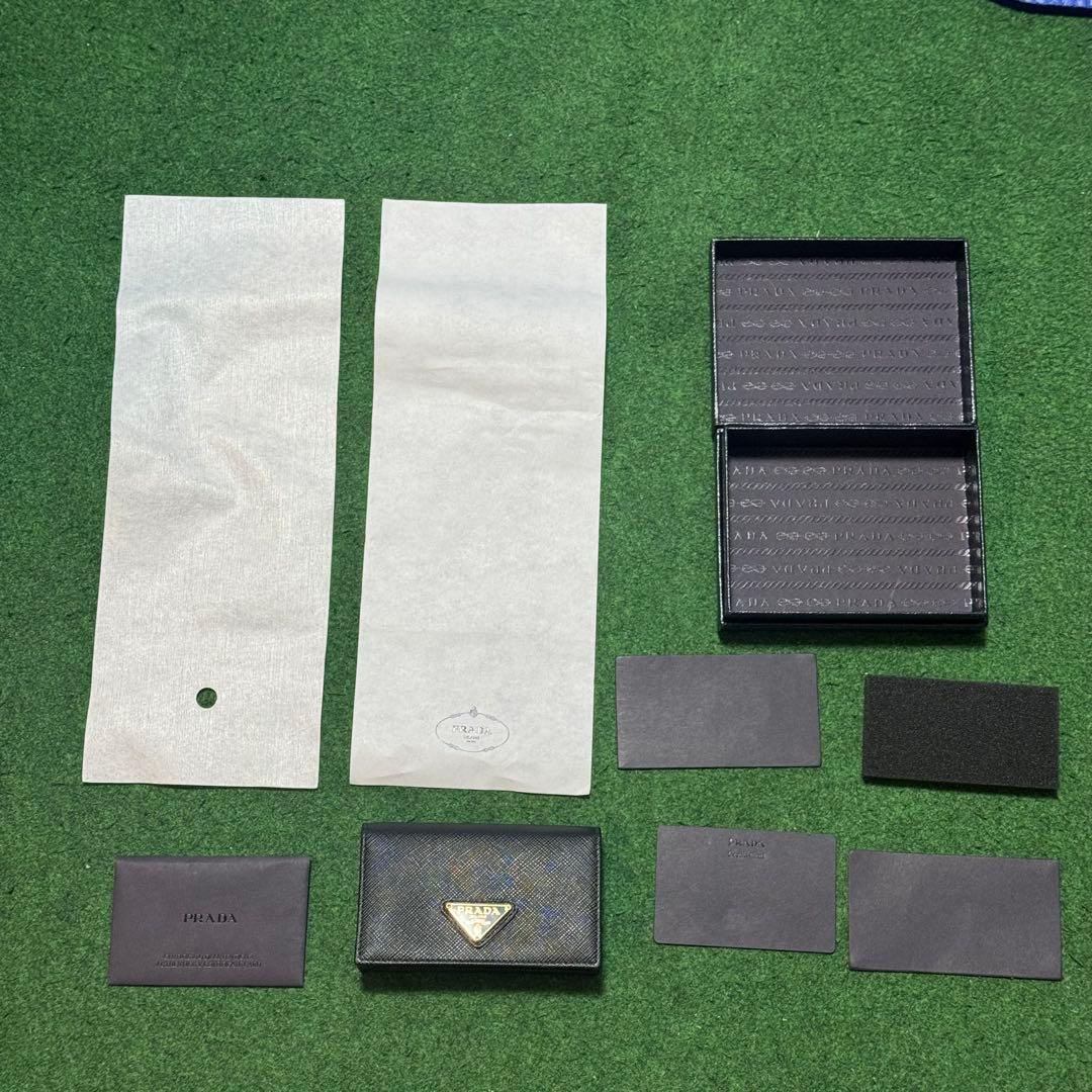 PRADA ブラックレザー 名刺入れ 箱付き