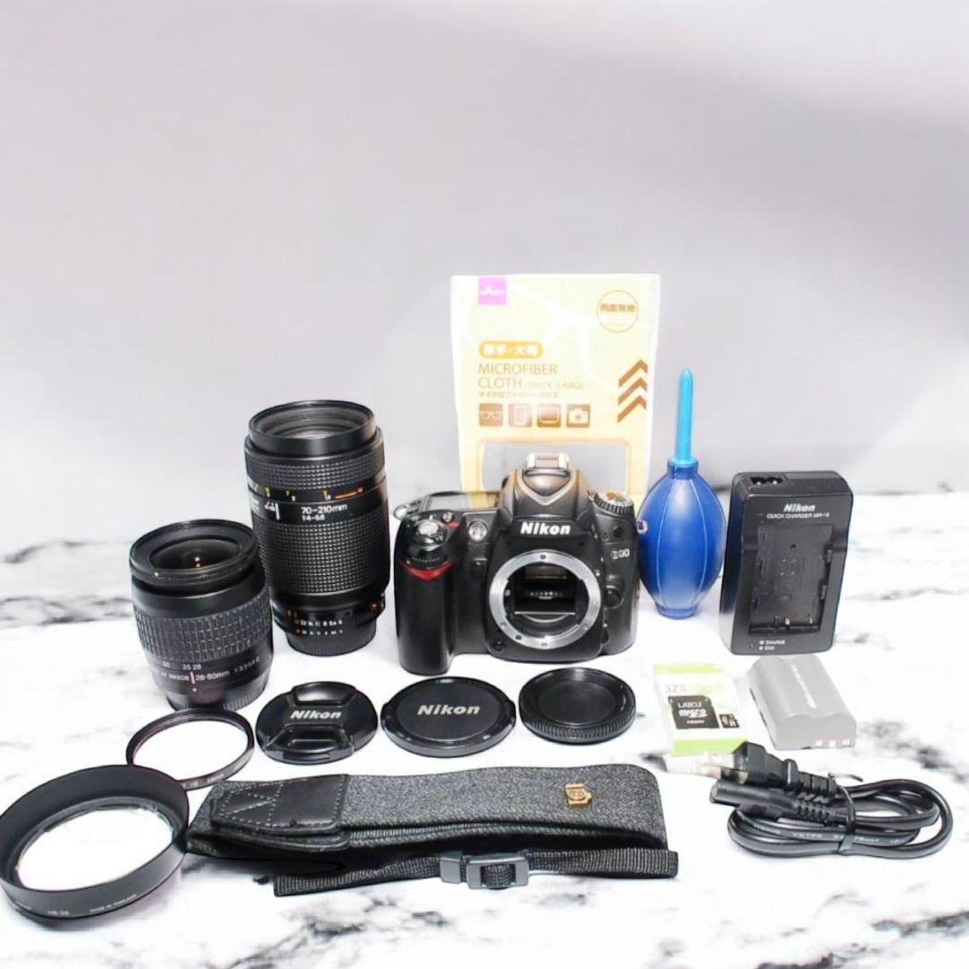♥Nikon D90♥ ボディAF搭載 標準＆望遠Wレンズ 初心者おすすめ