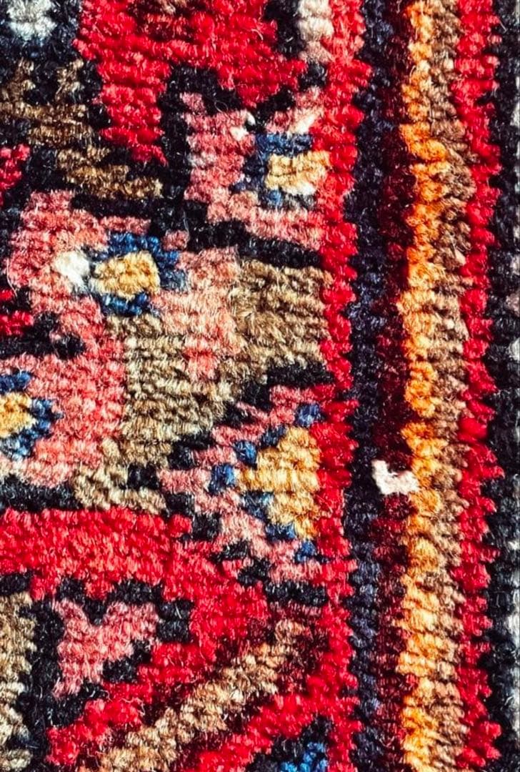 155×82〜90 アフガニスタン バルーチ族 手織りヴィンテージラグ 花と鳥