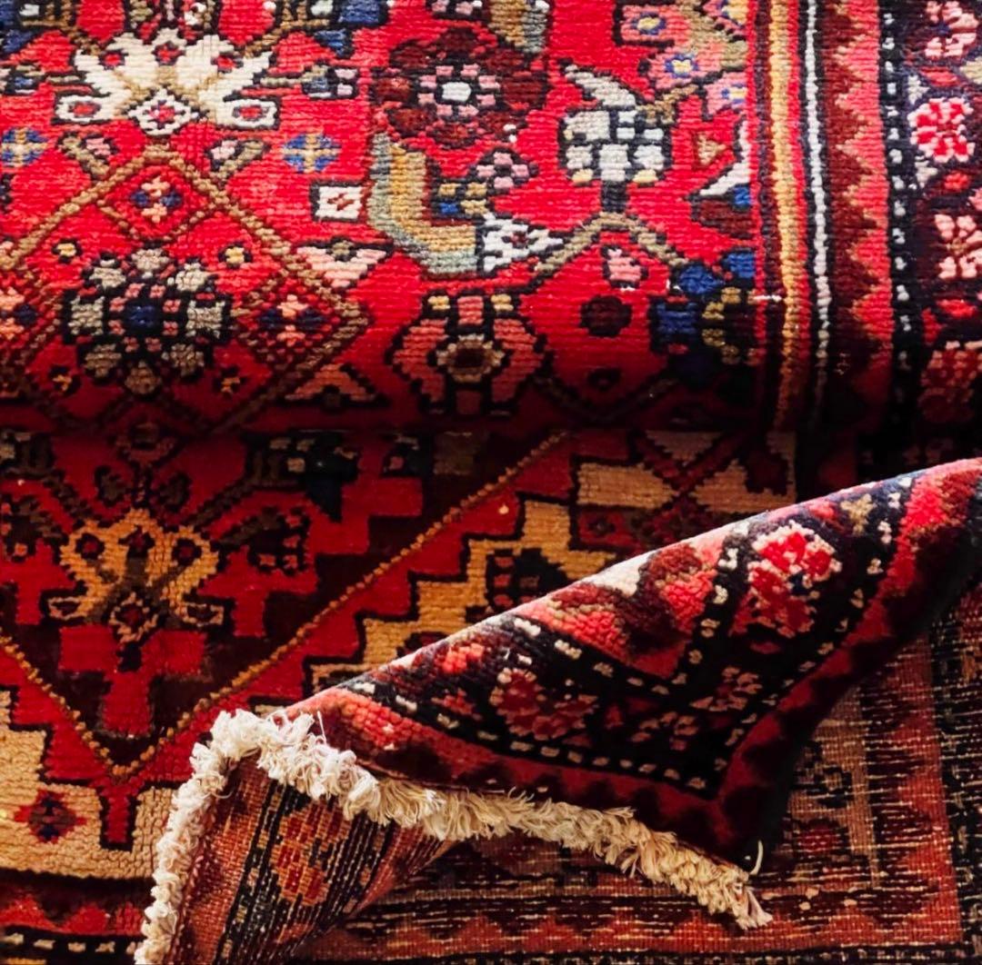 155×82〜90 アフガニスタン バルーチ族 手織りヴィンテージラグ 花と鳥