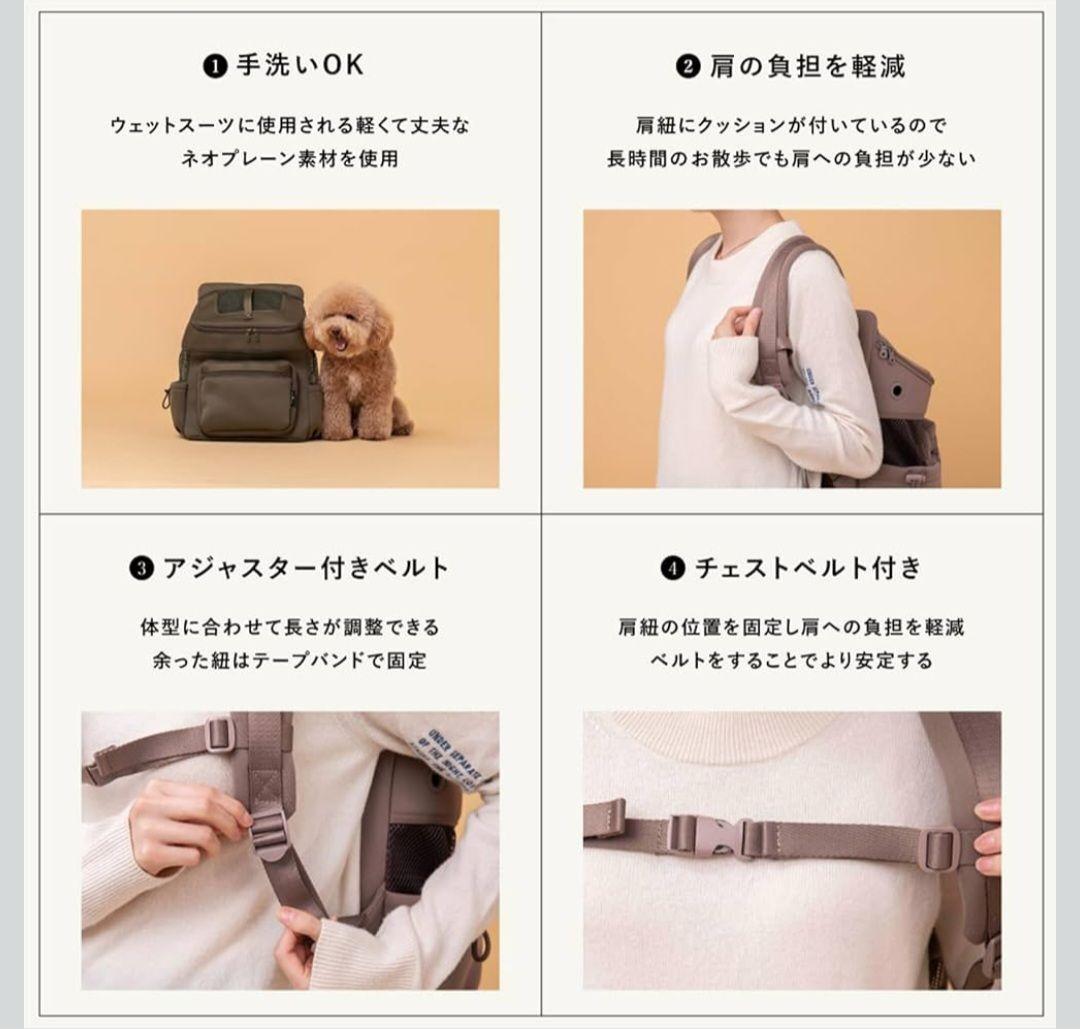 citydog　Ｍサイズ　 ネオプレーンバックパックキャリー　黒色