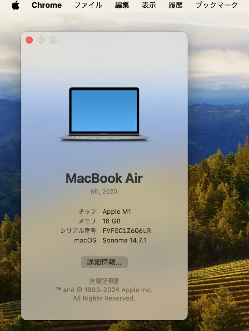 MacBook Air M1 2020 / 16GB 512GB / US配列