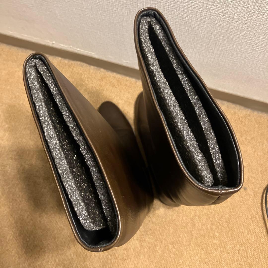 美品‼️REMME ブレンタ38 ブラウンレザー　ロングブーツ インヒール