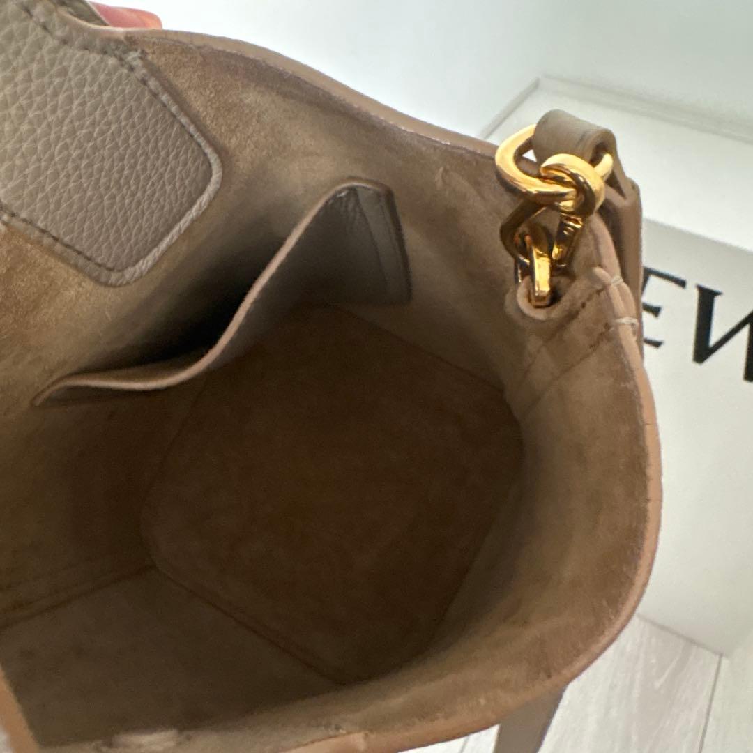 美品！LOEWE ロエベ　べプルミニサンド バケツショルダーバッグ
