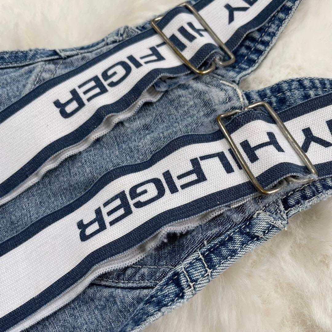 トミーヒルフィガー　オーバーオール　L 大きいサイズ　希少　90s ロゴ　デニム