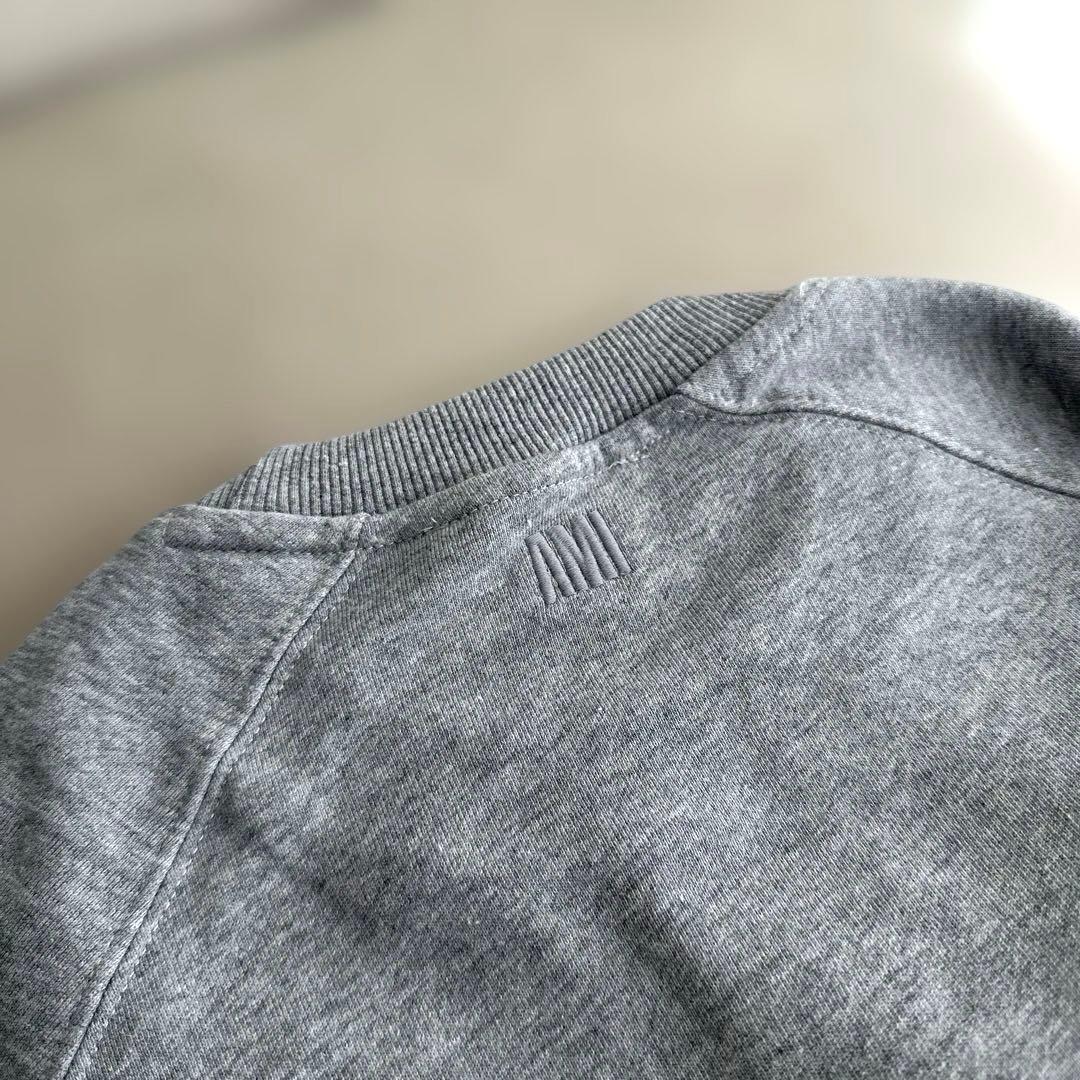 【新品未使用】AMI PARIS アミパリス ロゴトレーナー グレー Mサイズ