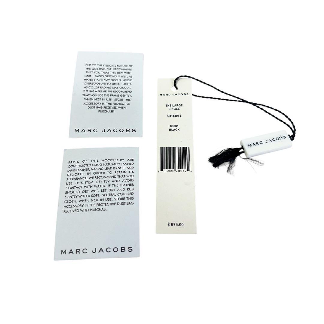 美品 MARC JACOBS ブラックキルティングショルダーバッグ