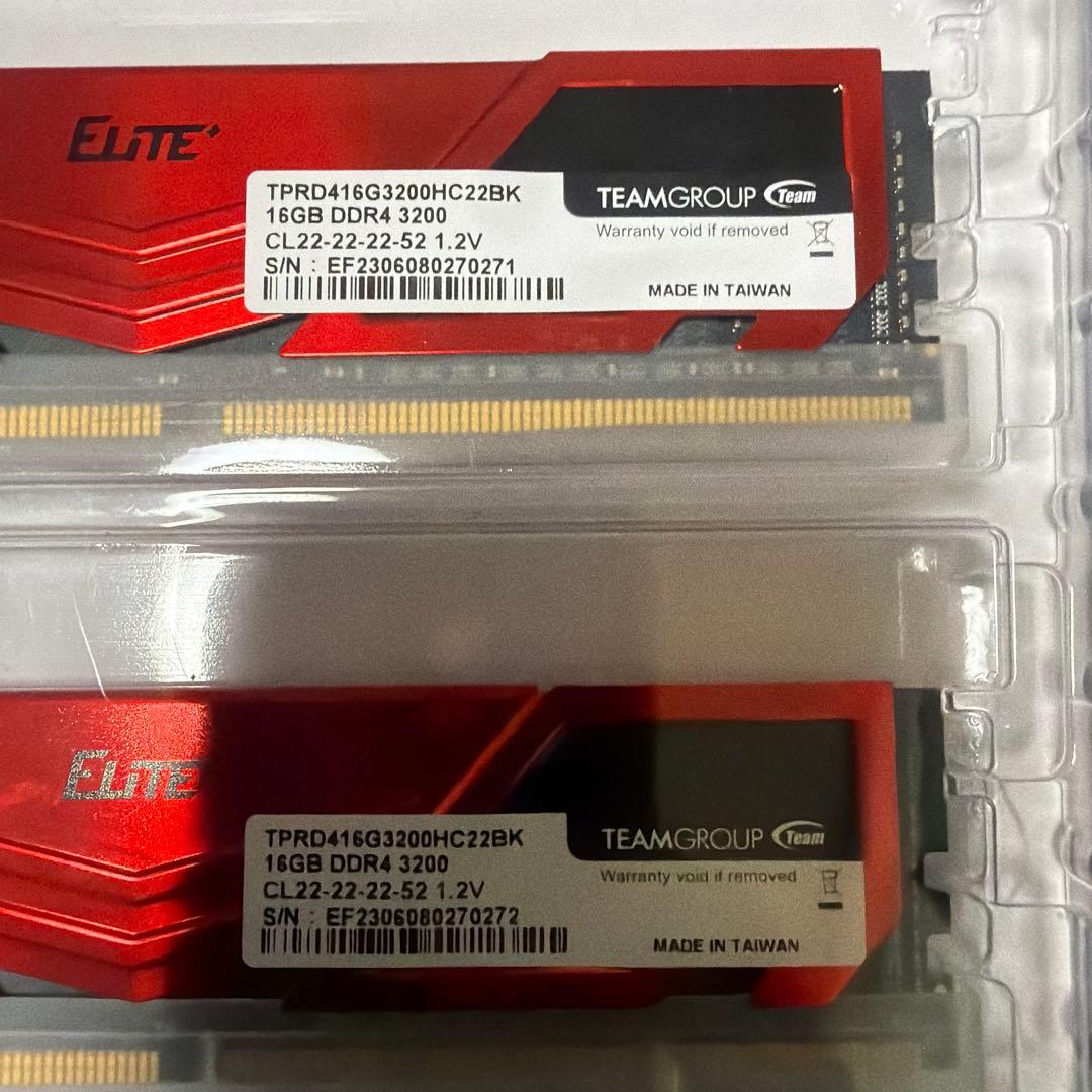TEAMGROUP Elite 16GB2枚DDR4 3200MHz