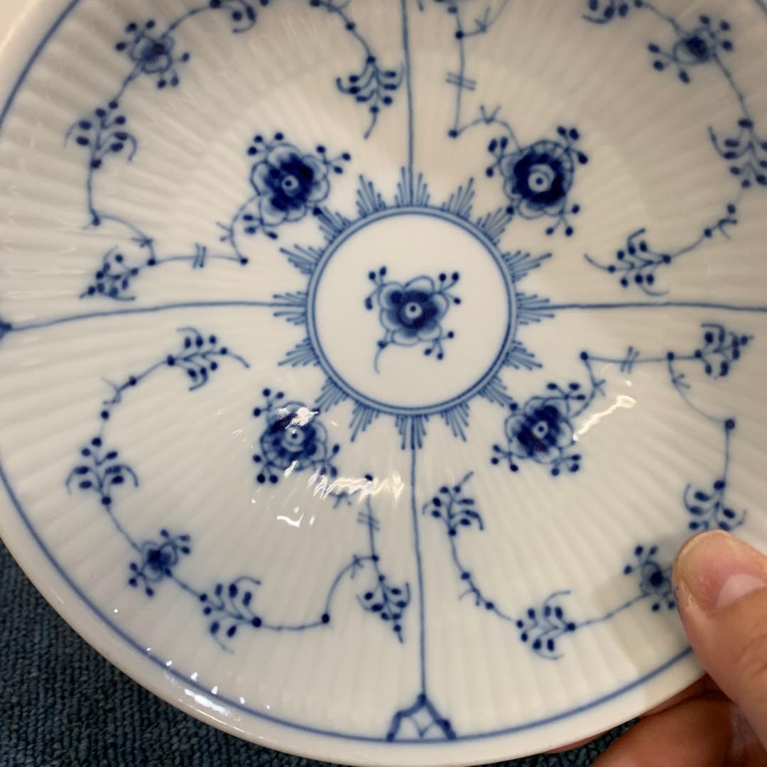 7 ロイヤルコペンハーゲン ブルーフルーテッドプレイン ボウル　15.5センチ