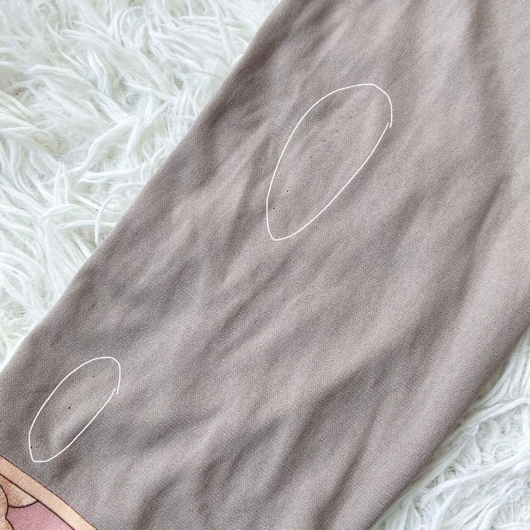 LEONARD レオナール 花柄トリム カーディガン きれいめ グレージュ LL