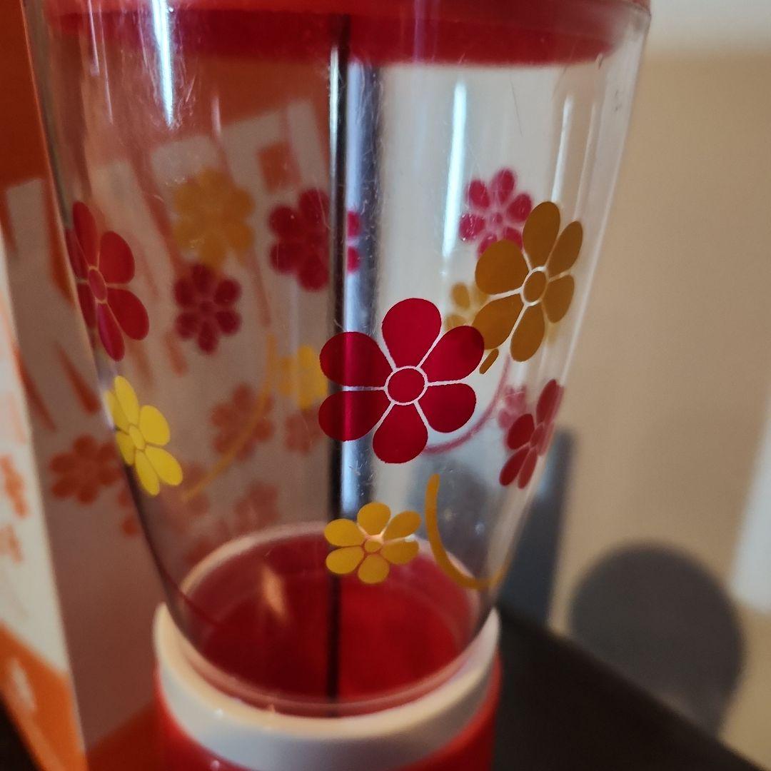 昭和レトロポップ　☆トーワ箸立て☆　１号丸　花柄　赤