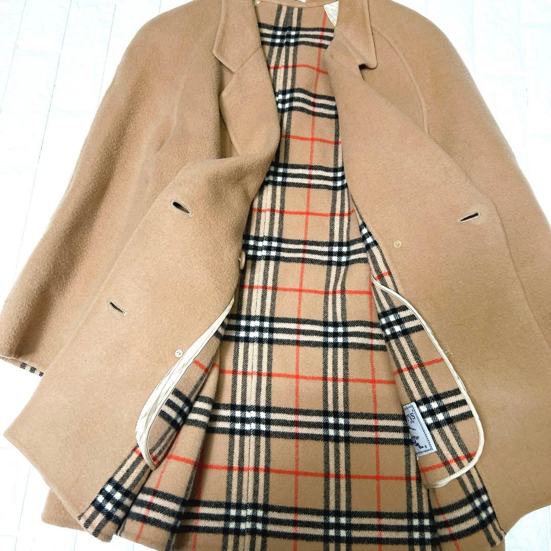 希少 BURBERRY バーバリー オールド ダブルフェイス コート チェック