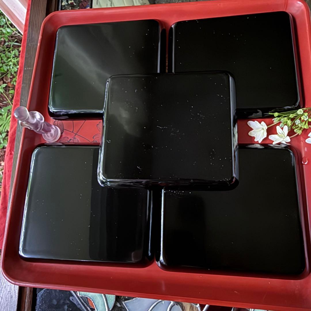 2192様感謝‼️JAPAN輪島塗お屠蘇器七つ揃い『松竹梅鶴』塗師松竹梅落款元箱入