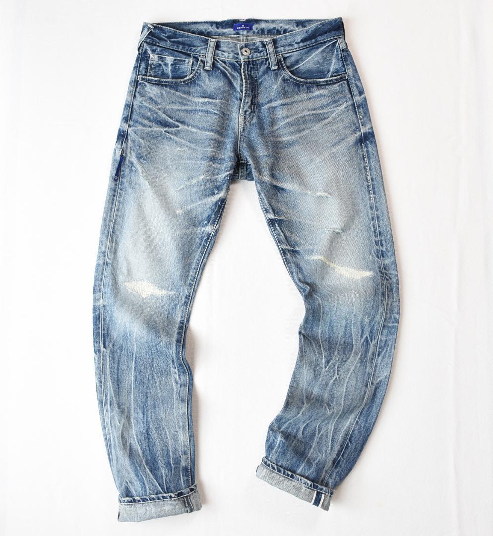 DENIM BY VANQUISH & FRAGMENT リペア加工デニムパンツ