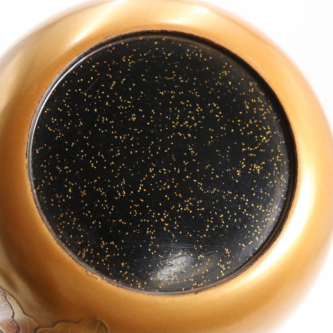 難波仁斎作 高台寺蒔絵 棗 茶道具 共箱　M839