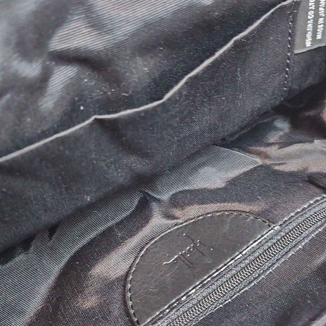 美品 Sybillaシビラ ハンドバッグ ワンショルダー がま口 レザー 黒