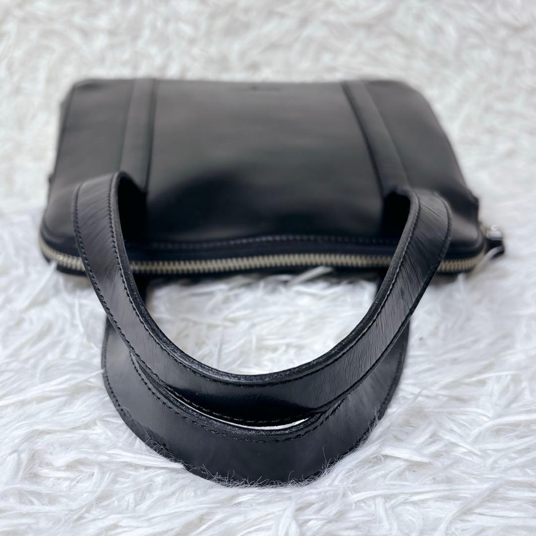 マーガレットハウエル 旧ロゴ レザー ハンドバッグ トート 黒 本革