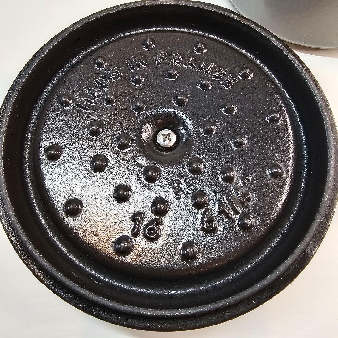 Staub ストウブ 両手鍋 16cm グレー 鋳鉄