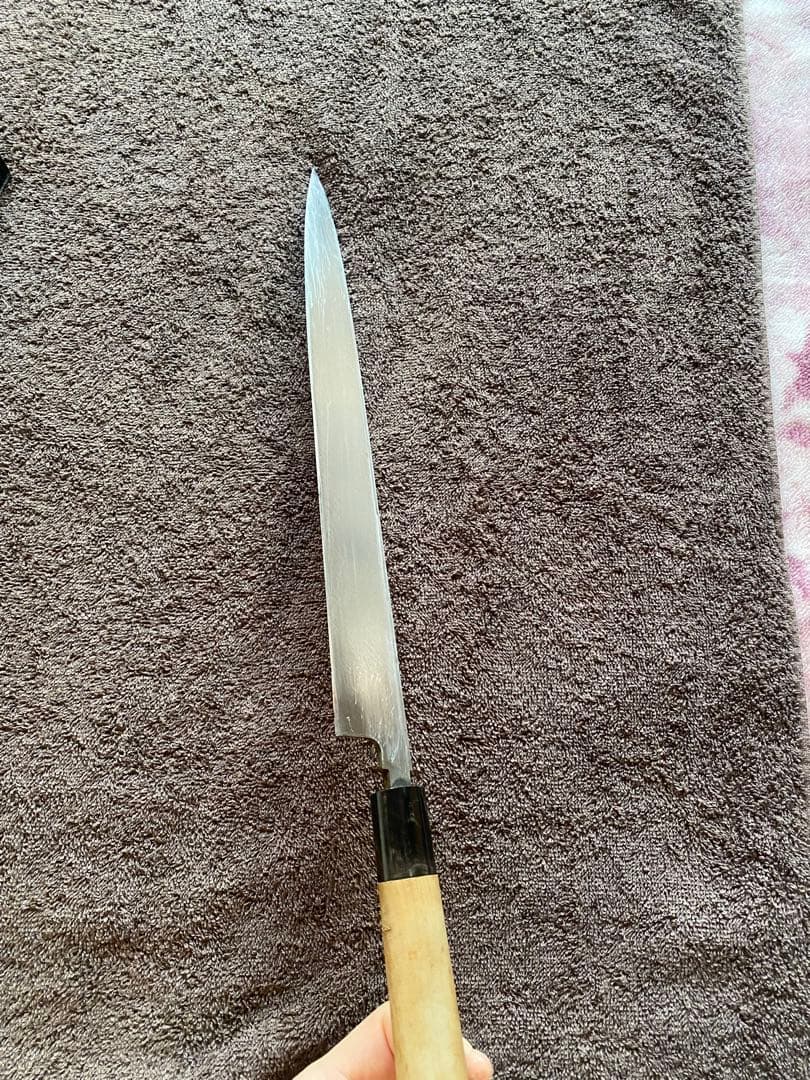 カスミ柳刃300 柳刃包丁 ステンレス製 木製ハンドル