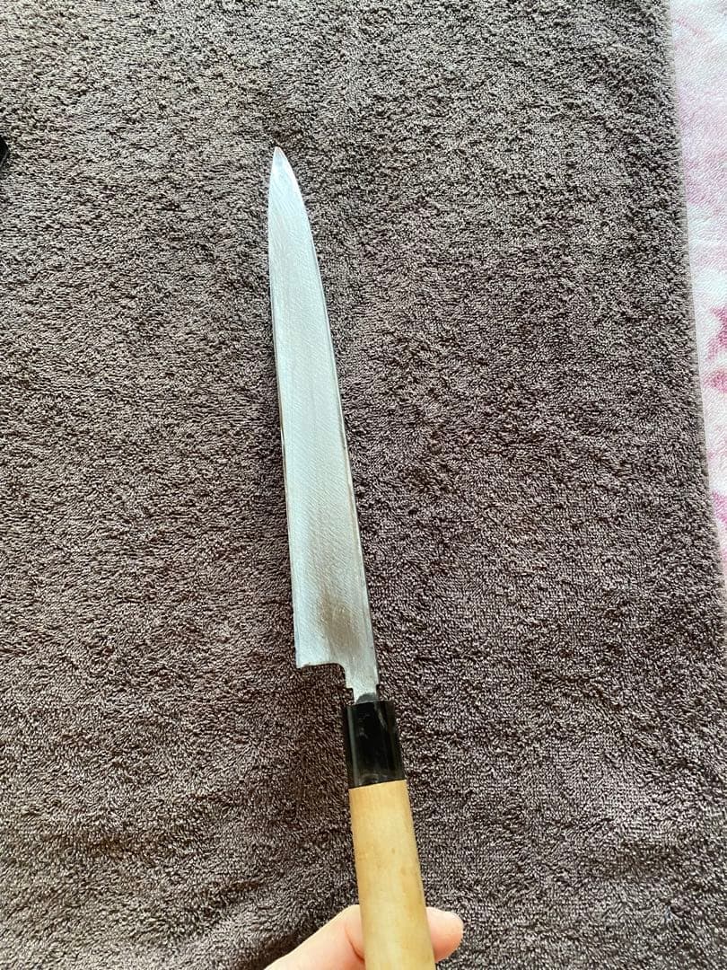 カスミ柳刃300 柳刃包丁 ステンレス製 木製ハンドル