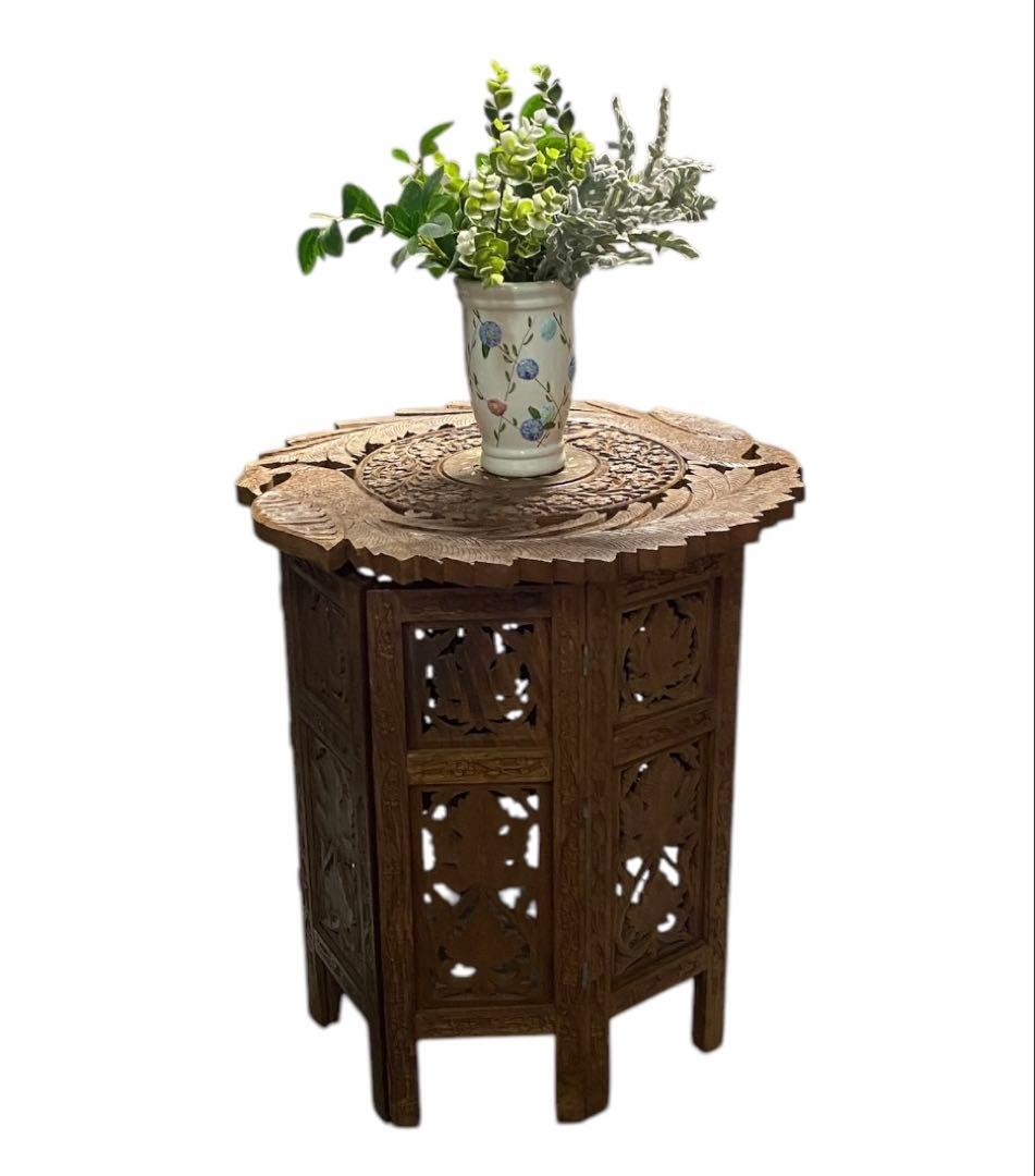 アジアン　サイドテーブル　ミニテーブル　置き台　25イ302