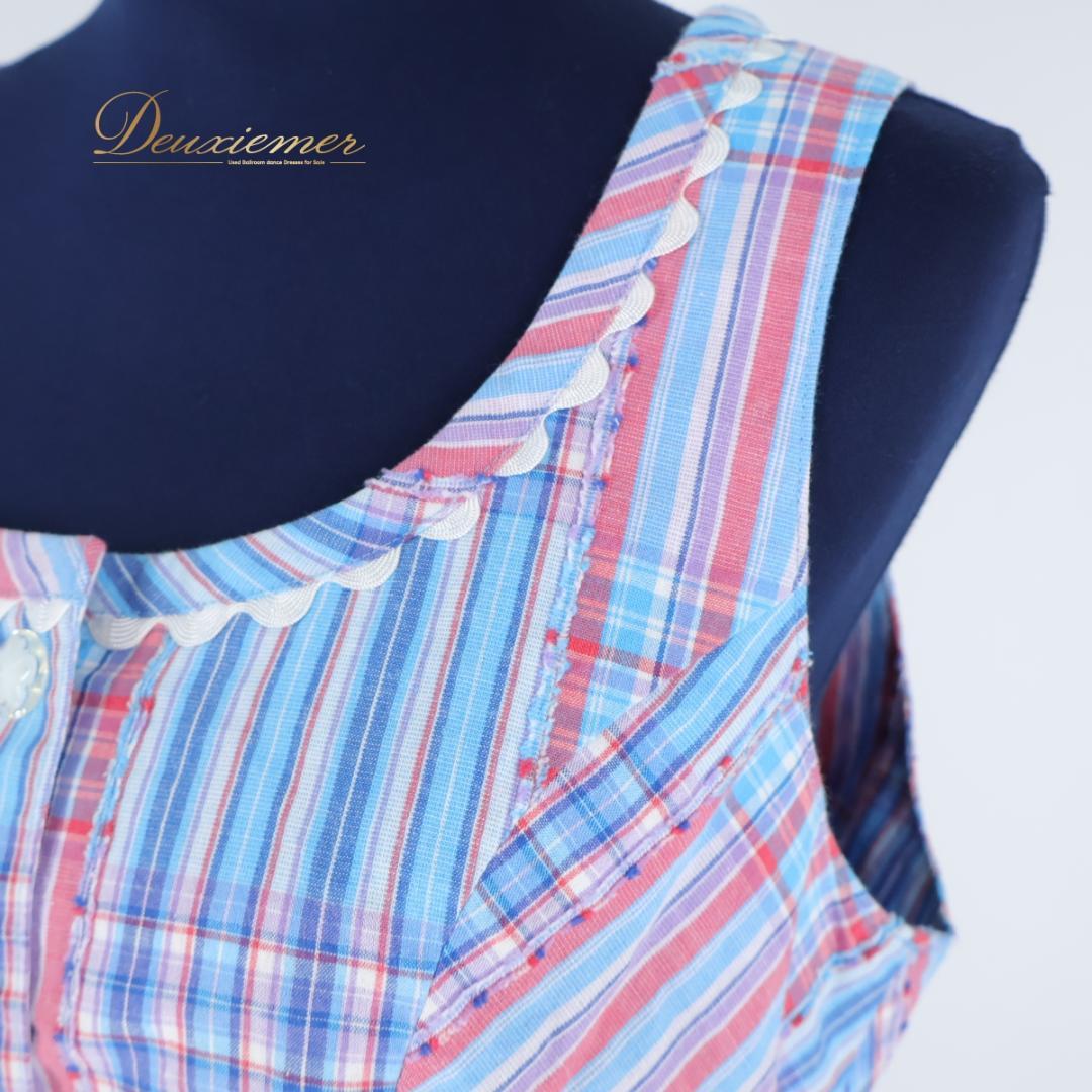 【美品 日本製 フォークダンス衣装】ブルー Romi Mother 上下セット