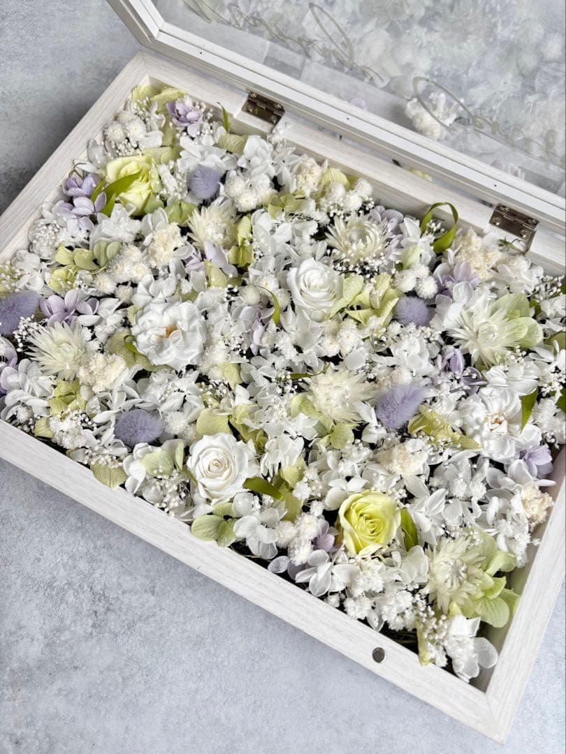 結婚証明書　ゲスト参加型　お花　プリザードフラワー