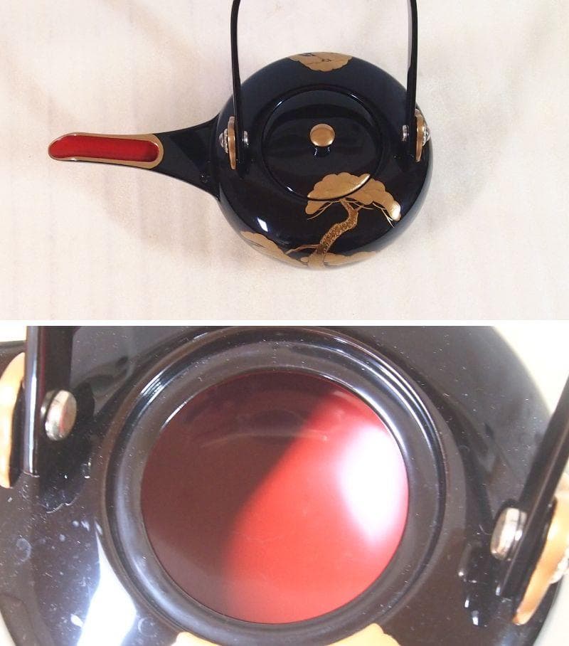 【高級・良品】輪島塗 五島屋謹製 光甫作 松島蒔絵 屠蘇器 三つ揃 山水蒔絵